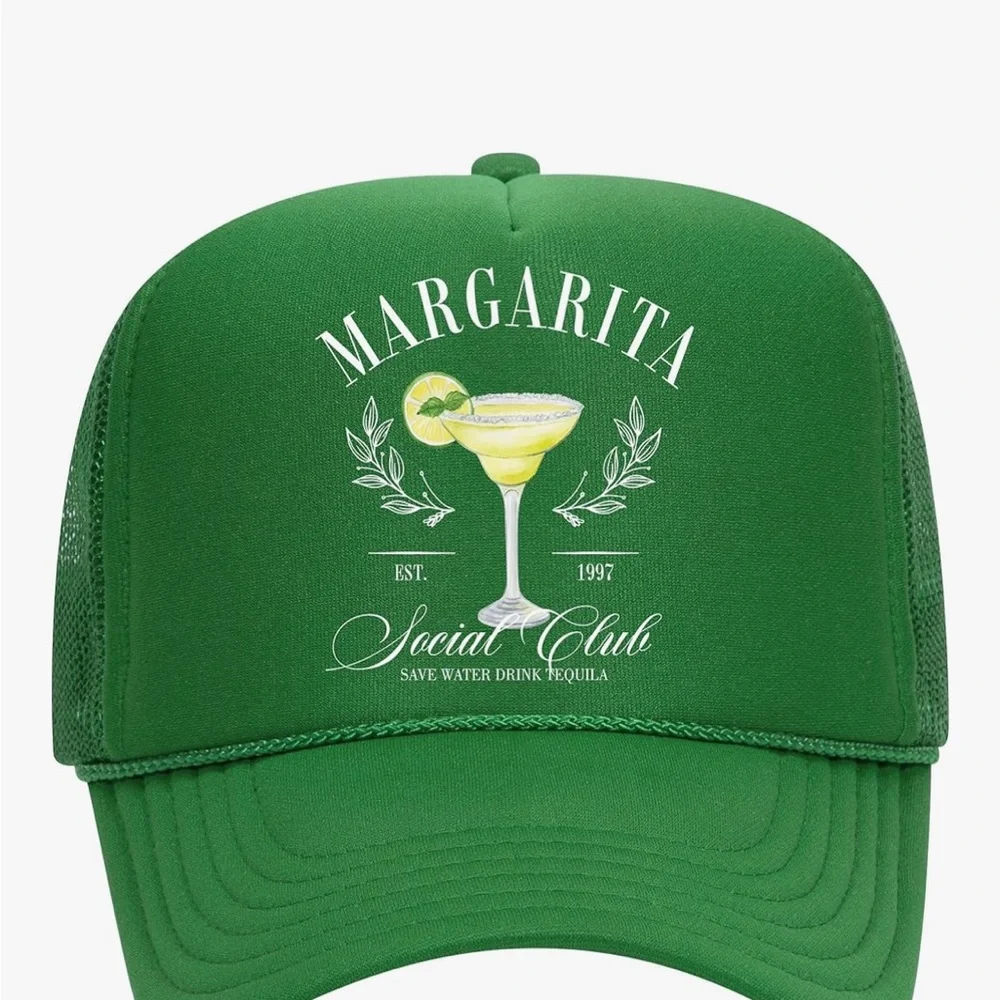 Kelly Green Margarita Social Club trucker Hat NWT